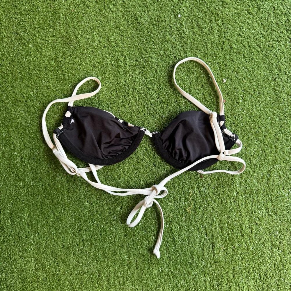 Swirl Print Black & White String Bikini - image 2